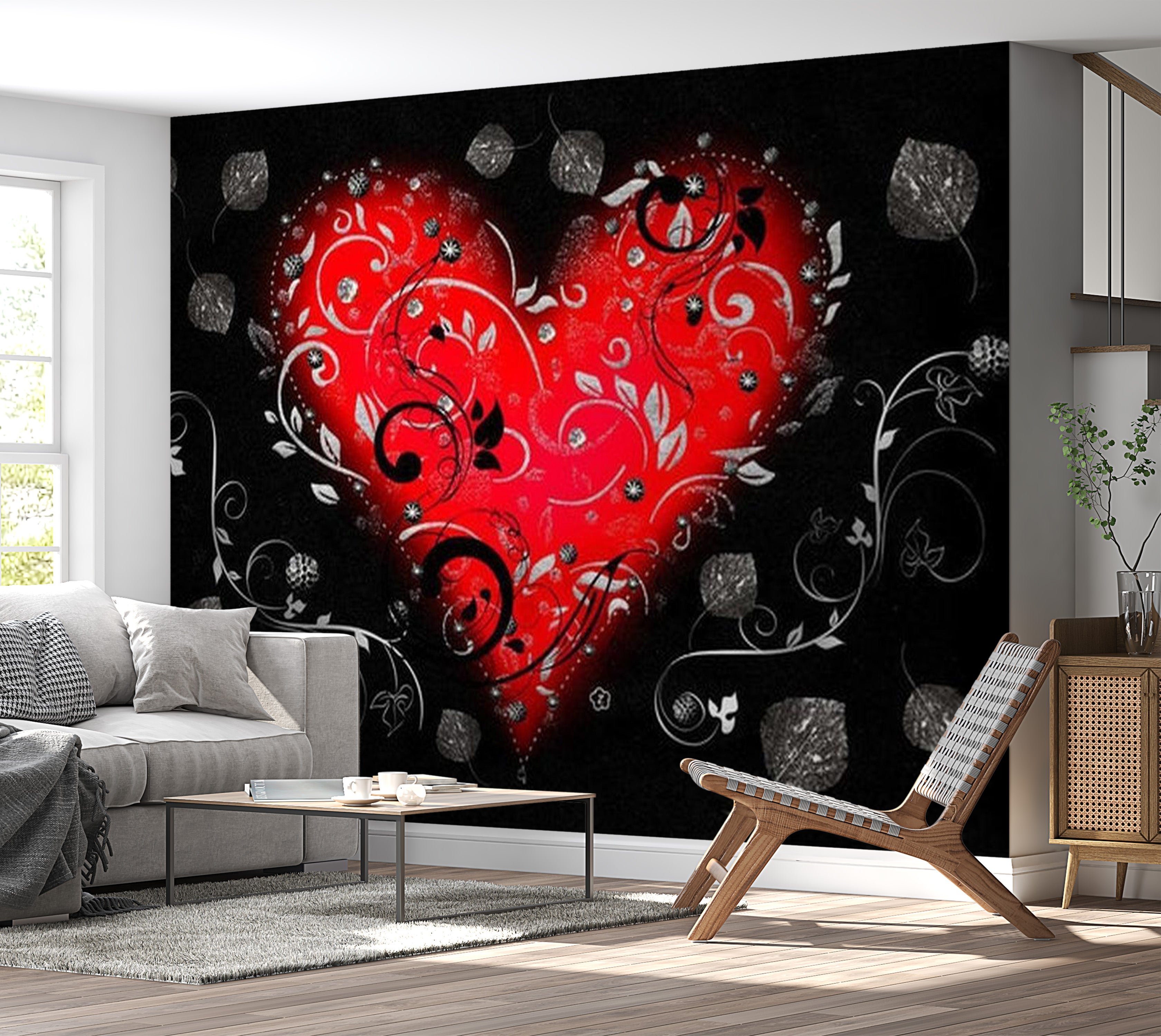 Abstract Wallpaper Wall Mural - Love Breeze 39"Wx27"H