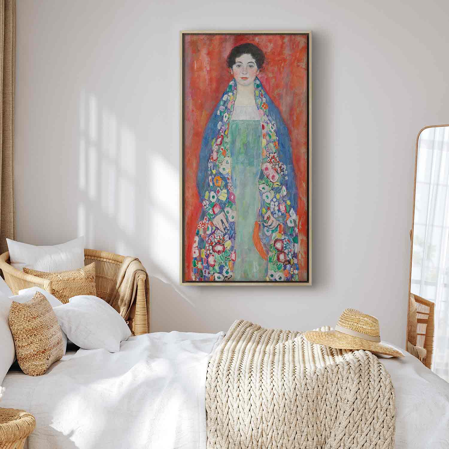 Floating Framed Canvas Art - Portrait of Fräulein Lieser - Gustav Klimt