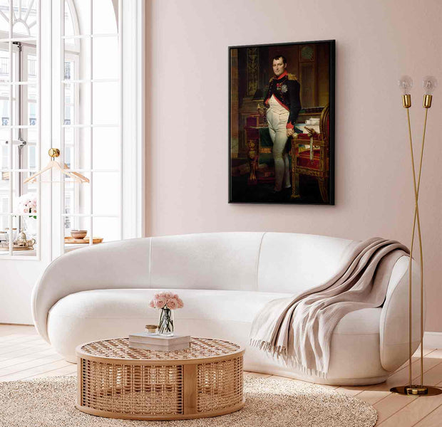 Floating Framed Canvas Art - Napoleon Bonaparte - Jacques-Louis David