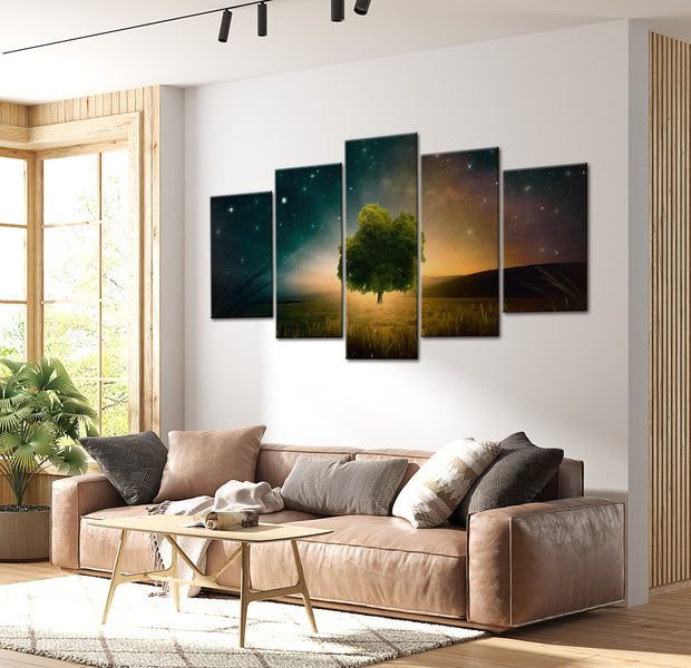 Stretched Canvas Landscape Art - Valley Of Stars 40"Wx20"H