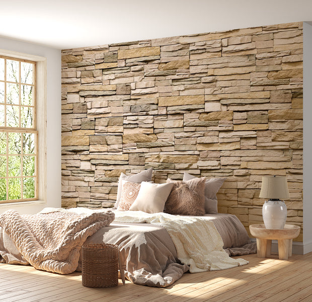 Background & Patterns Wallpaper Wall Mural - Decorative Stone 137"Wx96"H