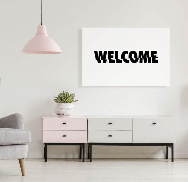 Modern Canvas Wall Art - Welcome Glitch
