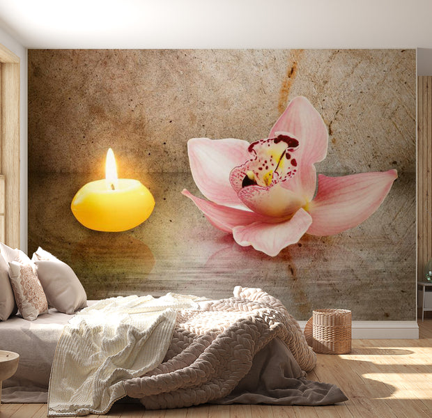 Zen Wallpaper Wall Mural - Romantic Spa Evening 39"Wx27"H