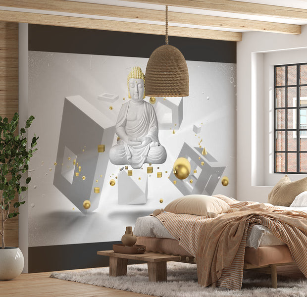 Zen Wallpaper Wall Mural - Buddha Abstract 3D 39"Wx27"H