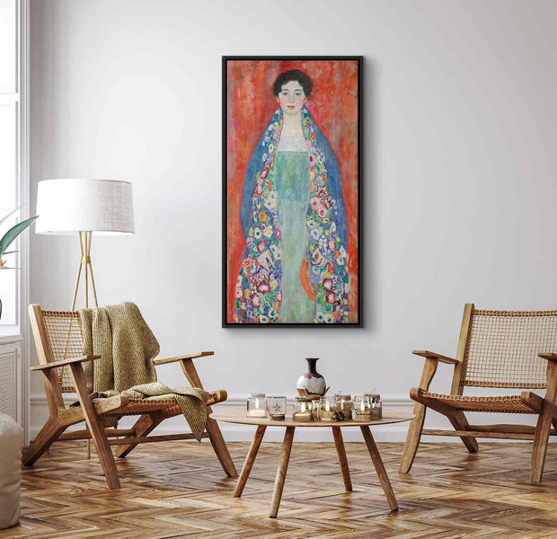 Floating Framed Canvas Art - Portrait of Fräulein Lieser - Gustav Klimt
