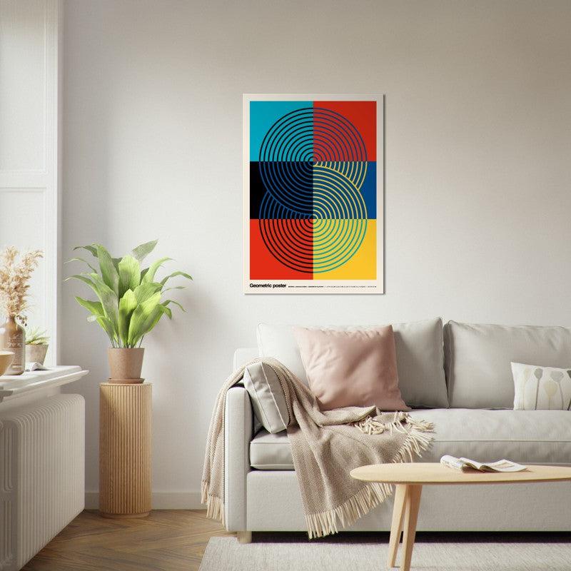 Bauhaus Minimalist Composition Geometric Poster