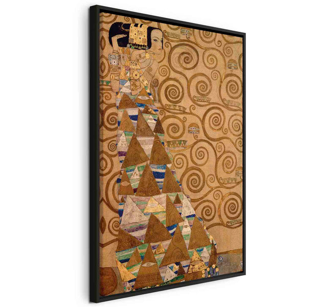 Floating Framed Canvas Art - Expectation - Gustav Klimt