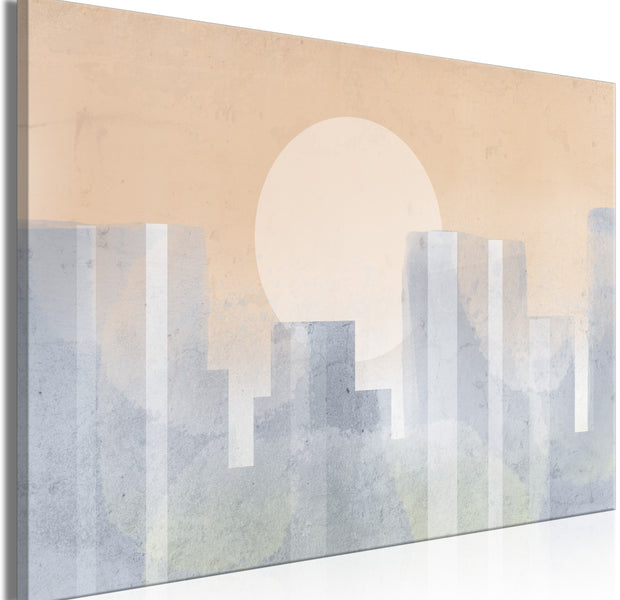 Abstract Canvas Wall Art - Modern City