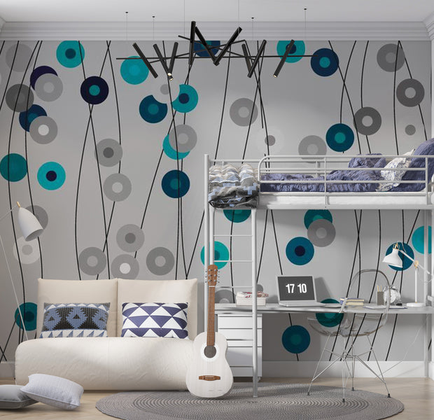 Abstract Wallpaper Wall Mural - Silken Cords 118"Wx90"H