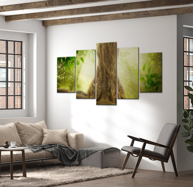 Stretched Canvas Landscape Art - Elves Tree 40"Wx20"H