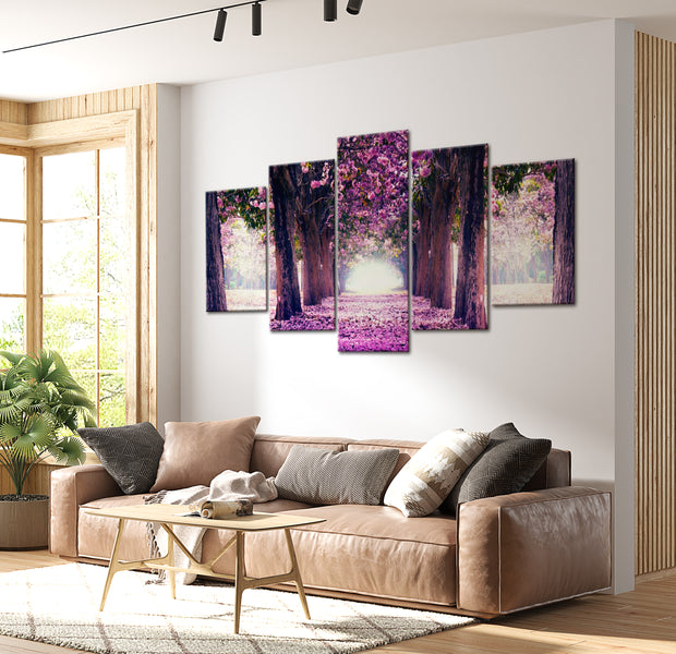 Stretched Canvas Landscape Art - Purple Avenue 40"Wx20"H