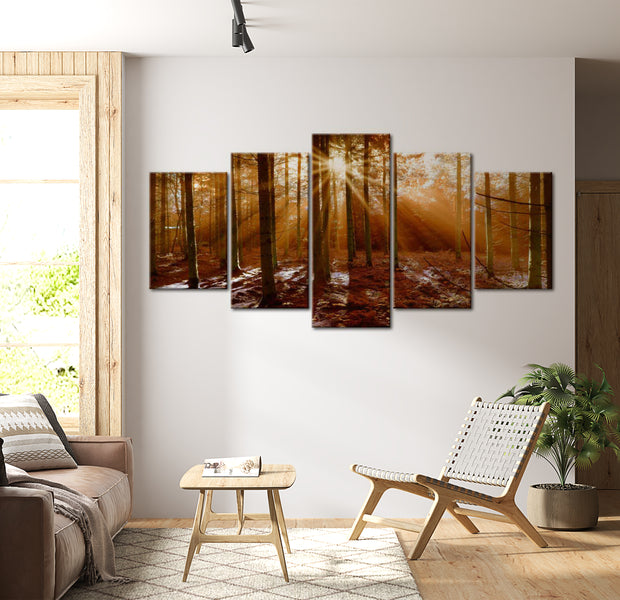 Stretched Canvas Landscape Art - Kiss Of Autumn 40"Wx20"H