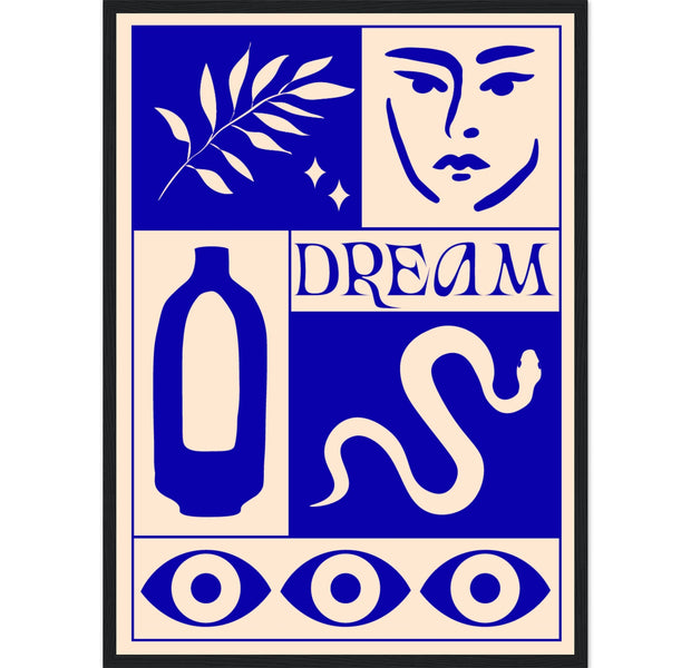 Blue Matisse Dream Premium Framed Poster Print