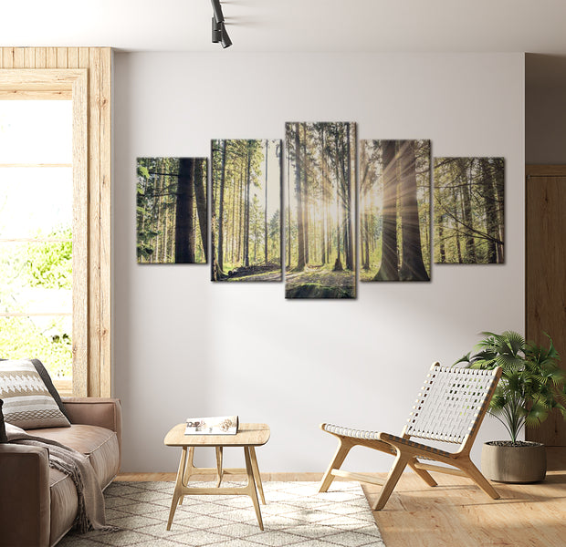 Stretched Canvas Landscape Art - Forest Temple 40"Wx20"H