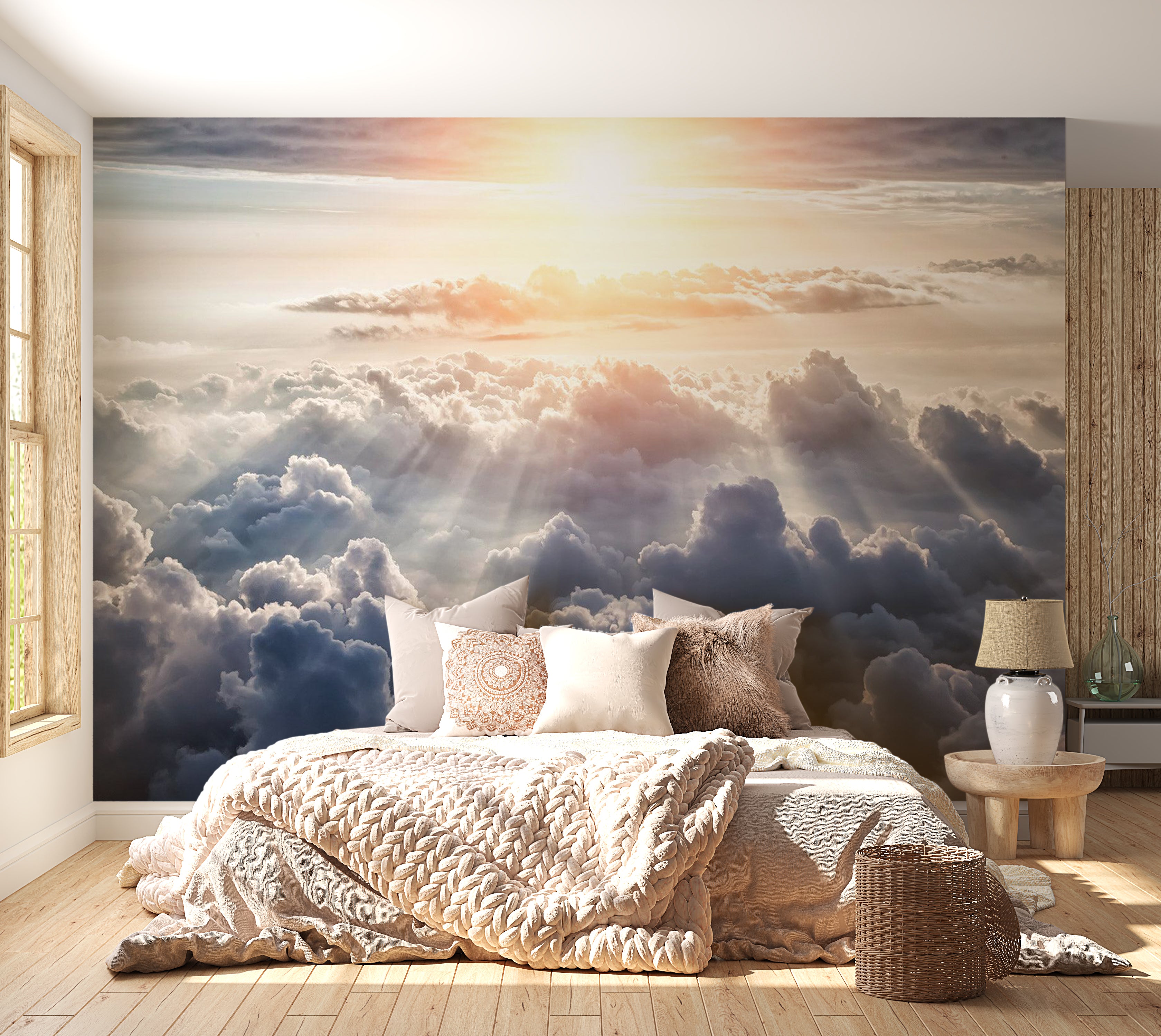 Peel & Stick Landscape Wall Mural - Walk in The Clouds 38"Wx27"H