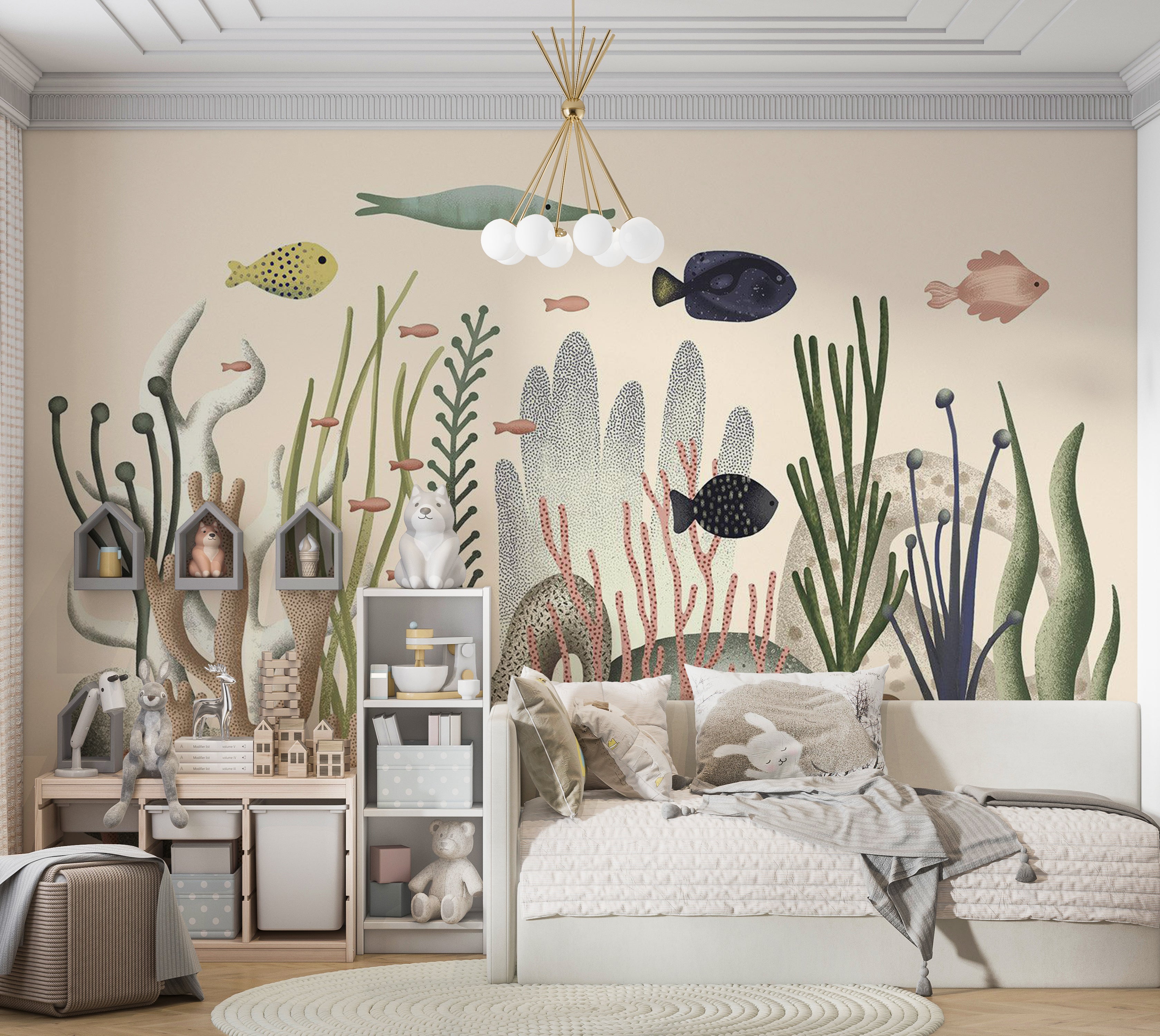 Kids Wallpaper Wall Mural - Underwater World 39"Wx27"H / Standard