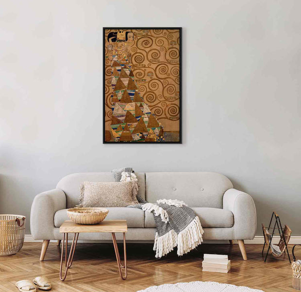 Floating Framed Canvas Art - Expectation - Gustav Klimt