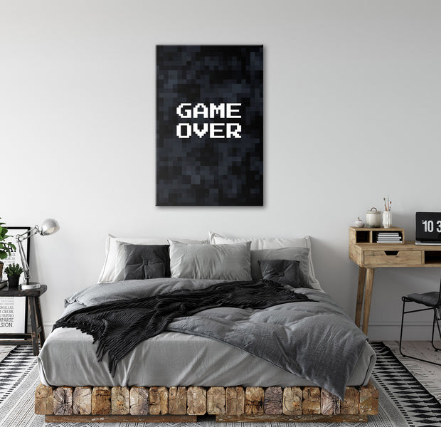 Retro Canvas Wall Art - Pixel Game Over