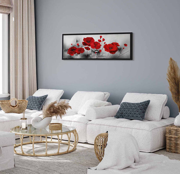 Floating Framed Canvas Art - Grey Garden
