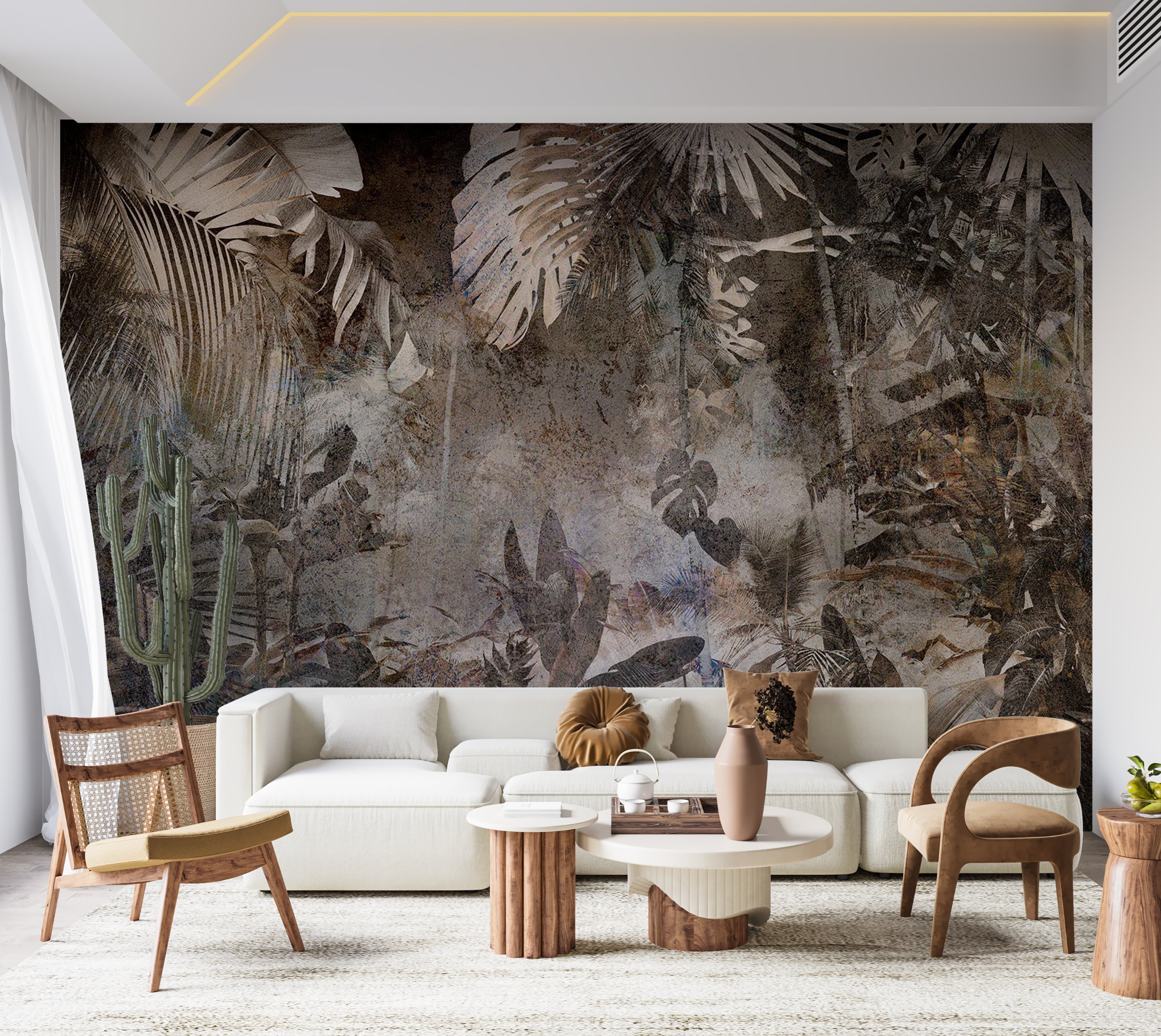 Botanical Wallpaper Wall Mural - Mysterious Jungle 39"Wx27"H / Standard