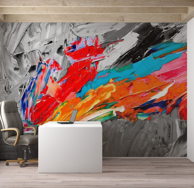 Abstract Wallpaper Wall Mural - Fiery Bird 39"Wx27"H