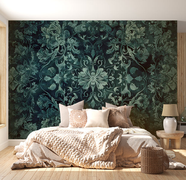 Peel & Stick Wall Mural - Oriental Emerald Carpet 38"Wx27"H