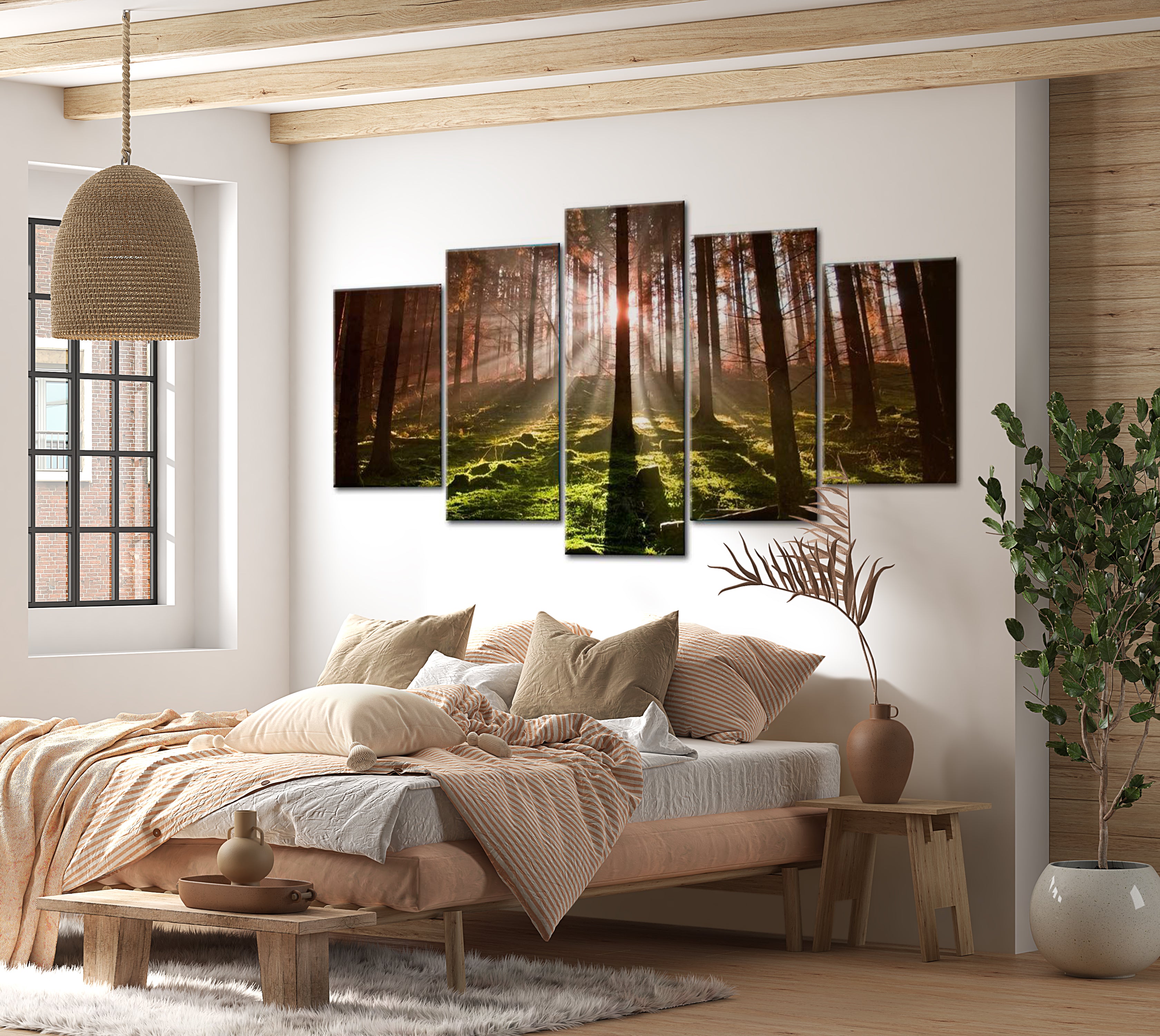 Stretched Canvas Landscape Art - Autumn Silence 40"Wx20"H