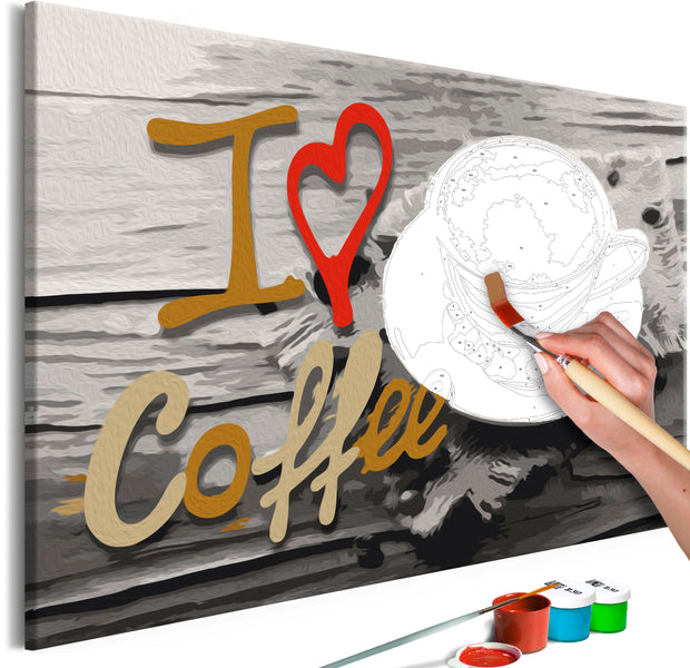 Paint By Numbers Kit - I Love Coffee