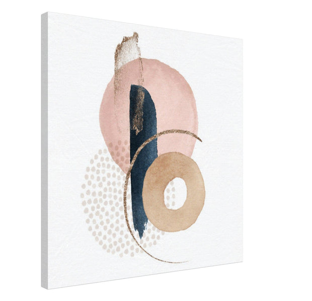 Abstract Watercolor Blush Blue Canvas Art