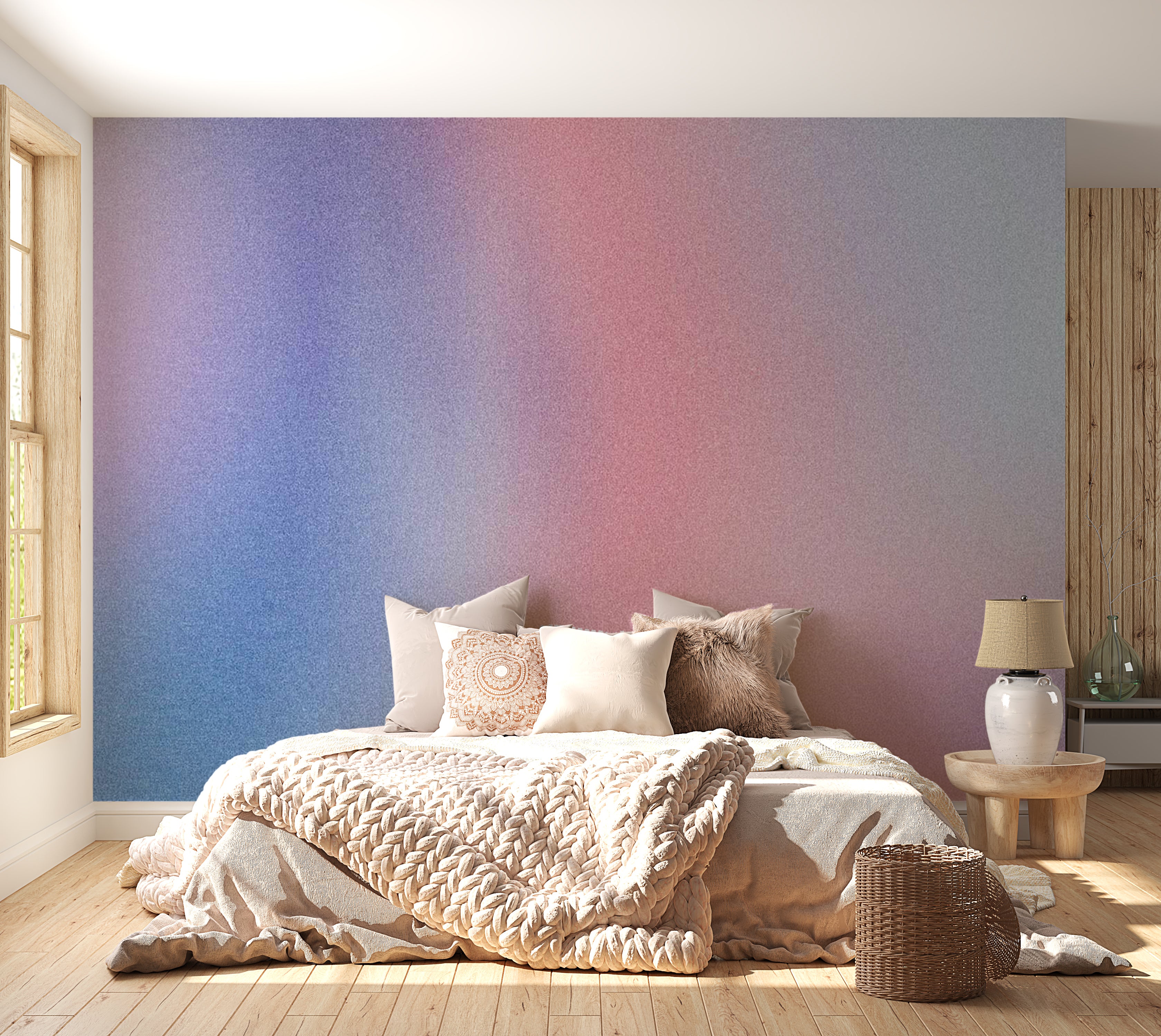 Peel & Stick Wall Mural - Rainbow Gradient Mist 38"Wx27"H