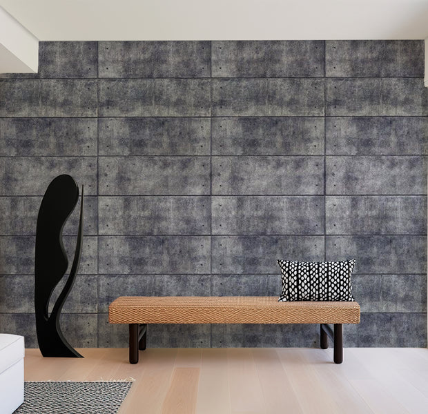 Peel & Stick Wall Mural - Grey Regular Concrete Texture 38"Wx27"H