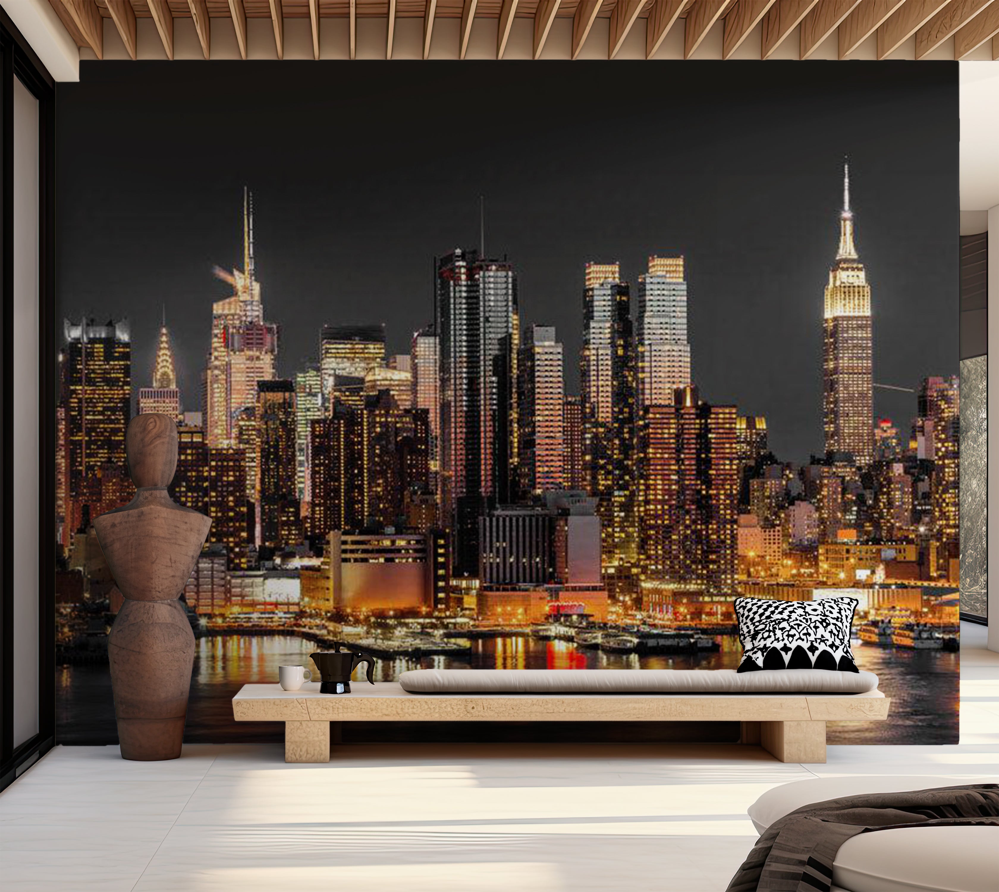 Peel & Stick Wall Mural - NYC Twilight 38"Wx27"H