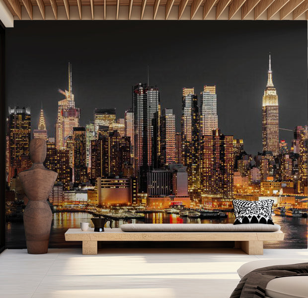 Peel & Stick Wall Mural - NYC Twilight 38"Wx27"H