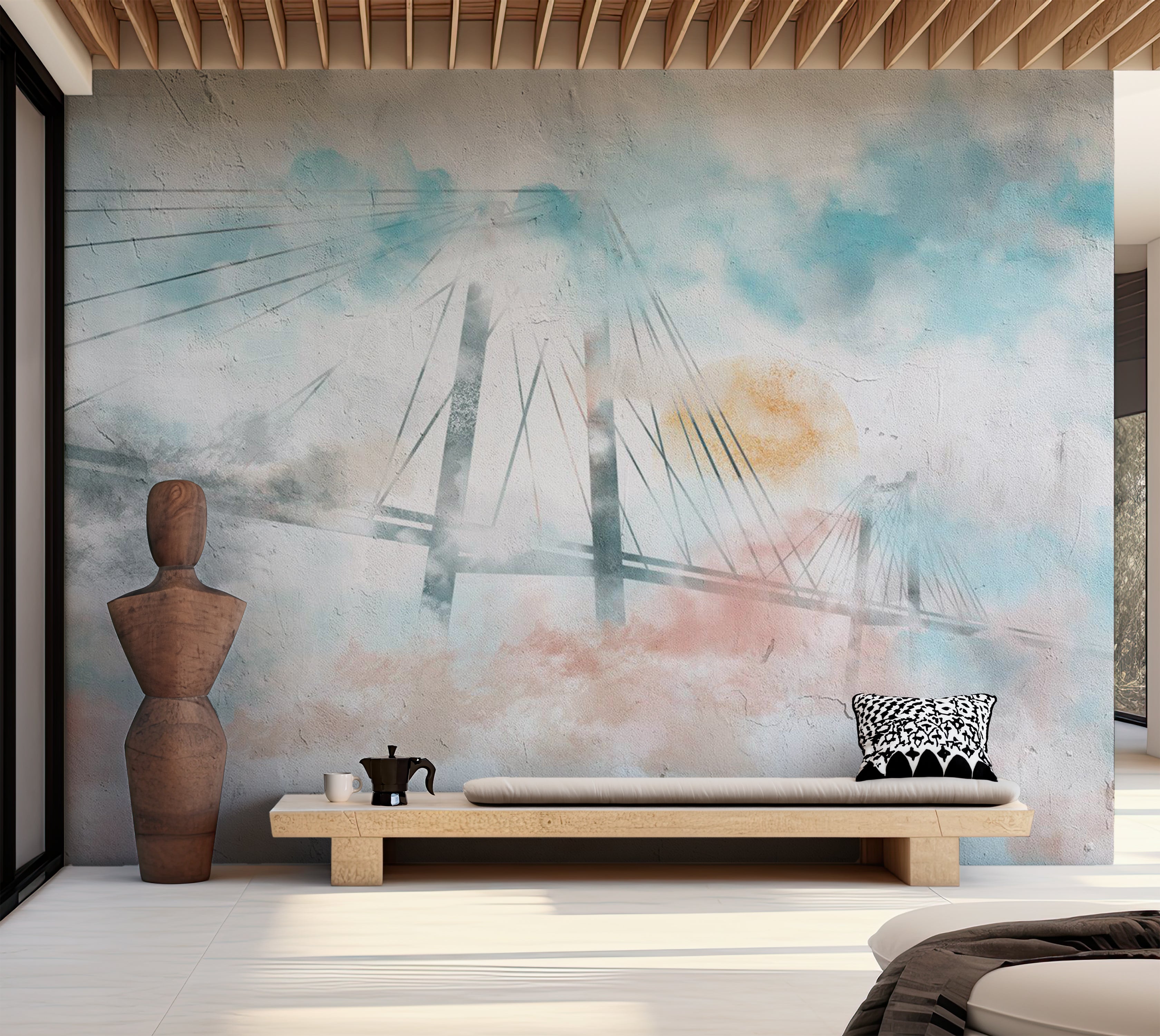 Abstract Wallpaper Wall Mural - Bridge to Your Dreams 39"Wx27"H / Standard