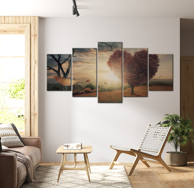 Stretched Canvas Landscape Art - Hill Of Lovers 40"Wx20"H