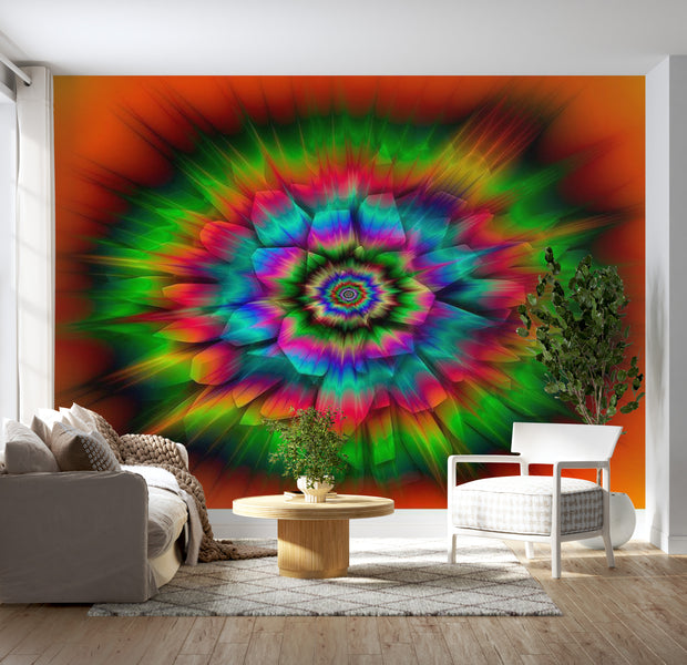 Abstract Wallpaper Wall Mural - Kaleidoscope Of Colours 39"Wx27"H
