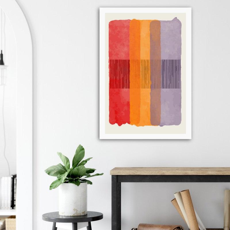 Warm Watercolor Blending Abstract Poster 04