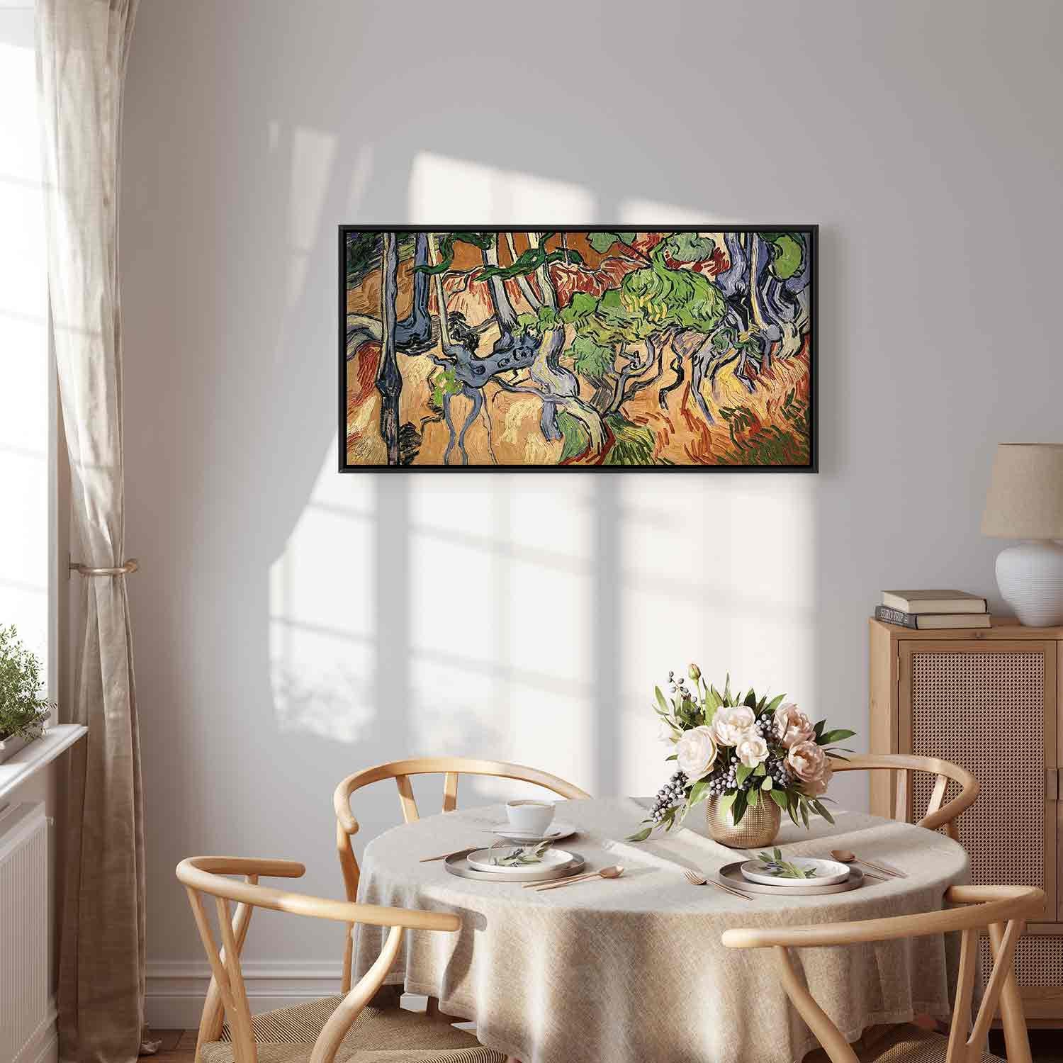 Floating Framed Canvas Art - Tree roots - Vincent Van Gogh