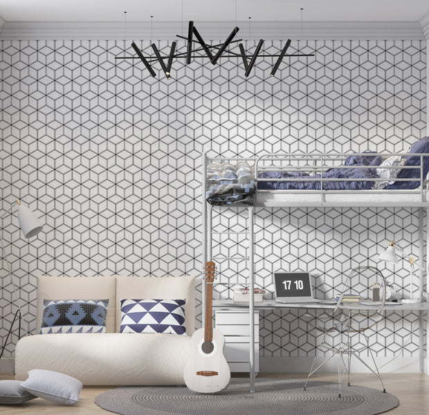Abstract Wallpaper Wall Mural - Cubes - Texture 118"Wx90"H