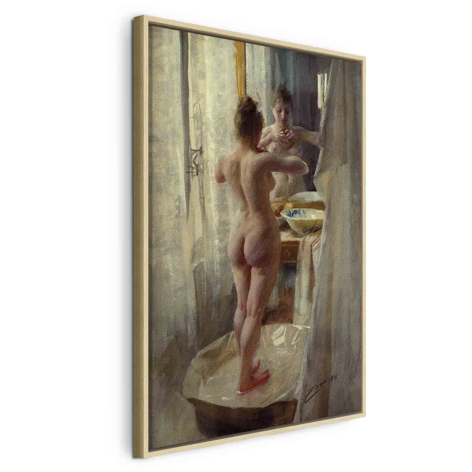 Floating Framed Canvas Art - The Tub - Anders Zorn