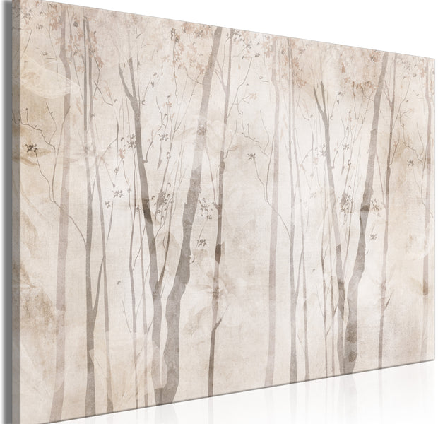 Landscape Canvas Wall Art - Beige Forest of Thoughts