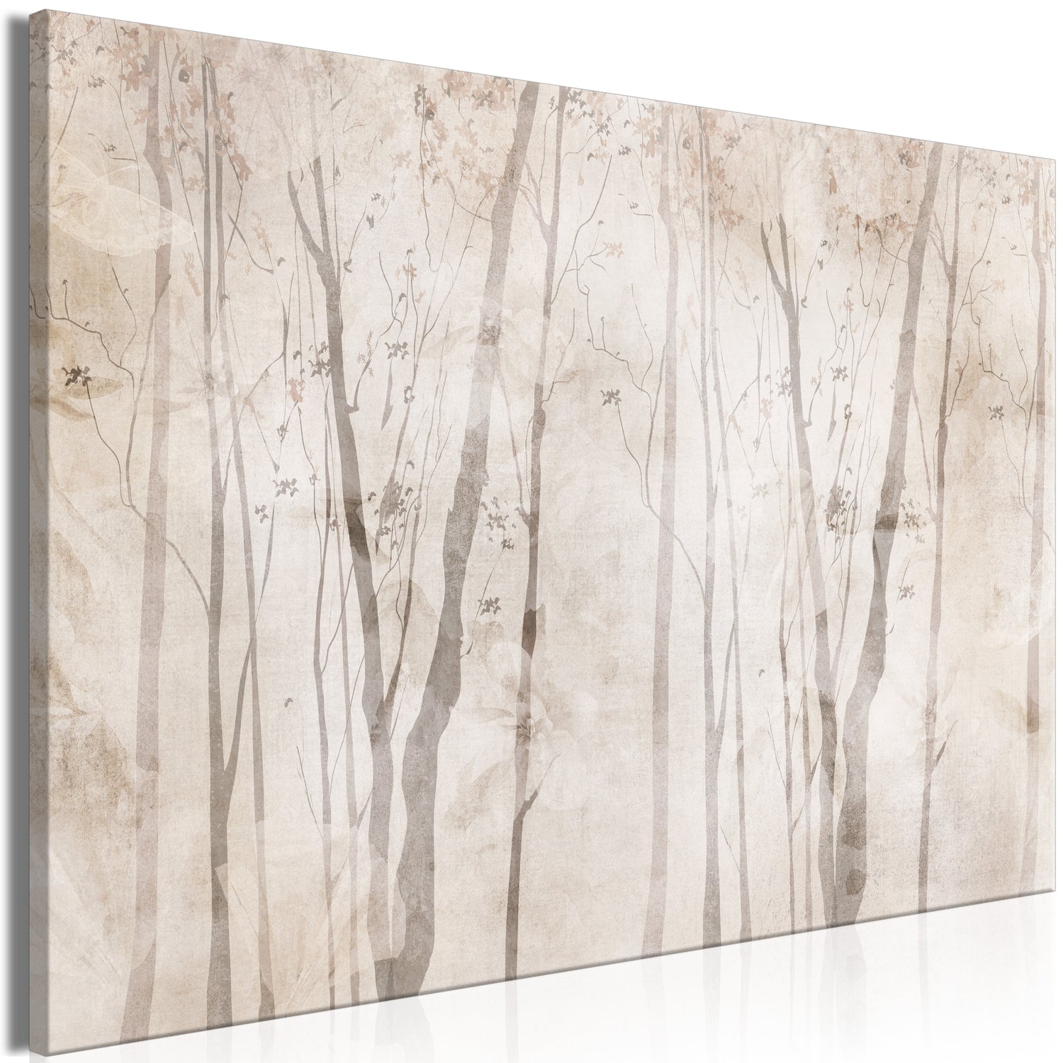 Landscape Canvas Wall Art - Beige Forest of Thoughts