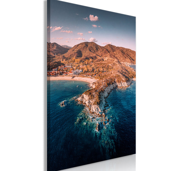Landscape Canvas Wall Art - Cliff in Kalamitsi