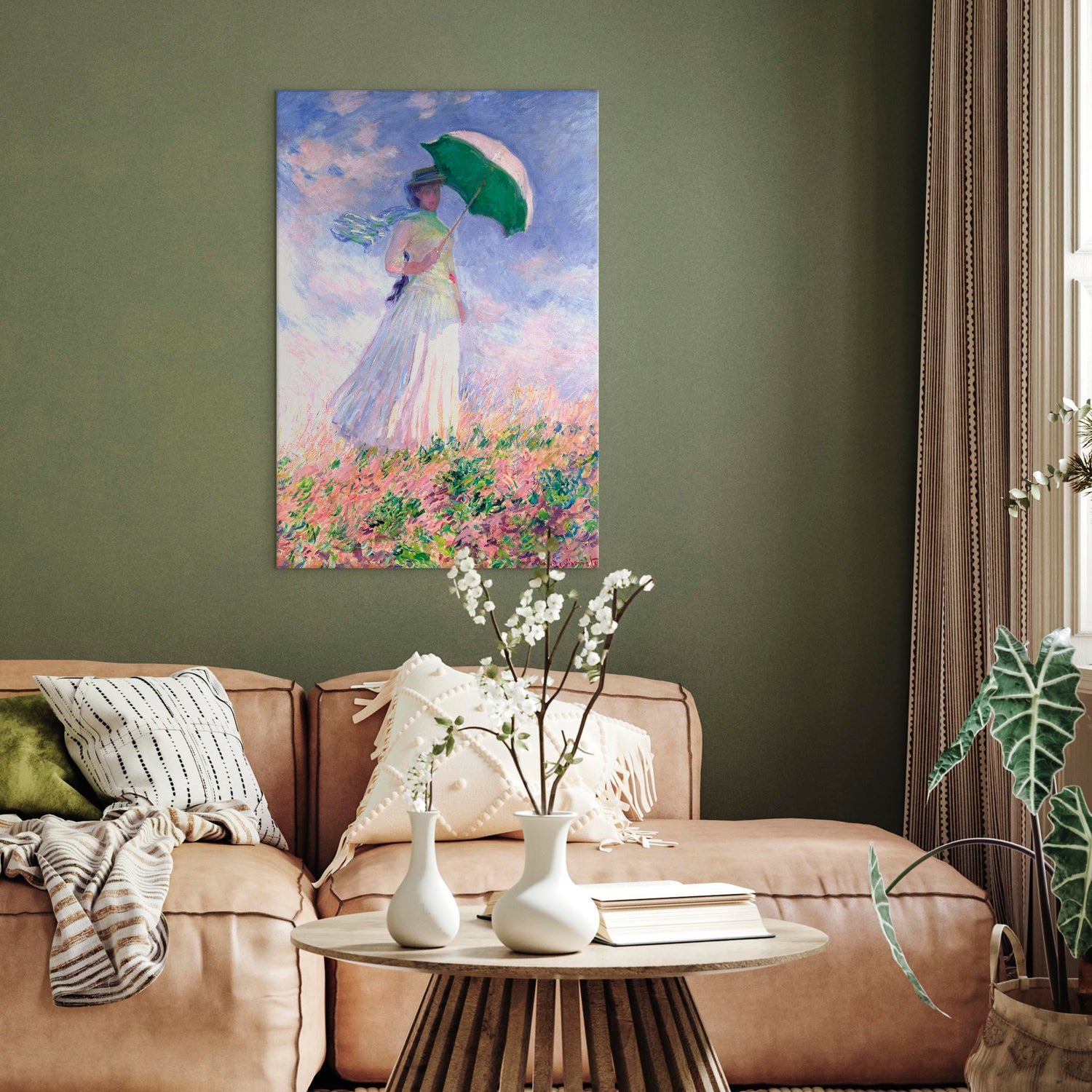 Reproduction Canvas Wall Art - Woman With Parasol