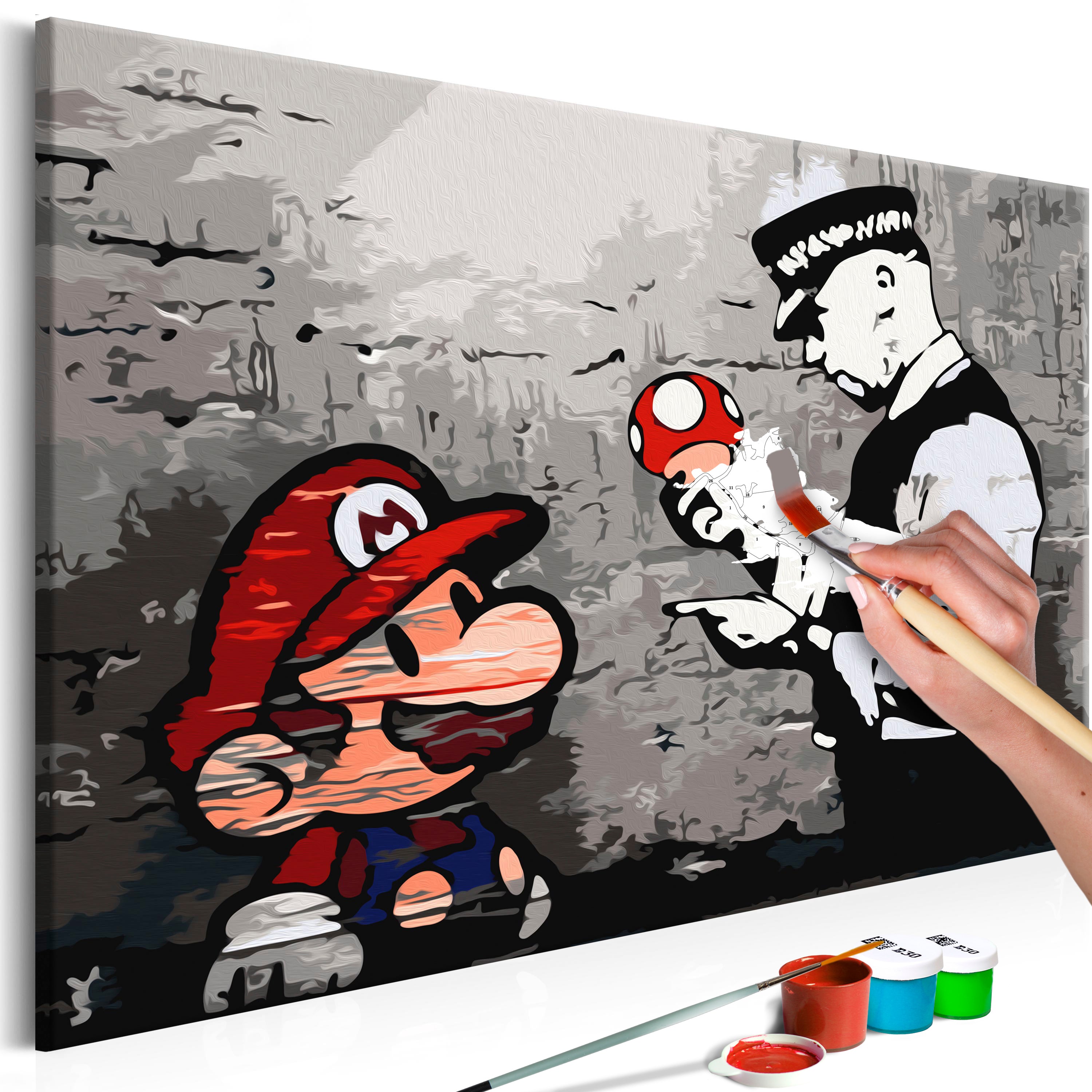 Paint By Numbers Kit - Mario By Banksy