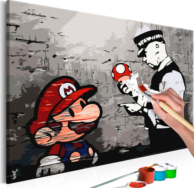 Paint By Numbers Kit - Mario By Banksy