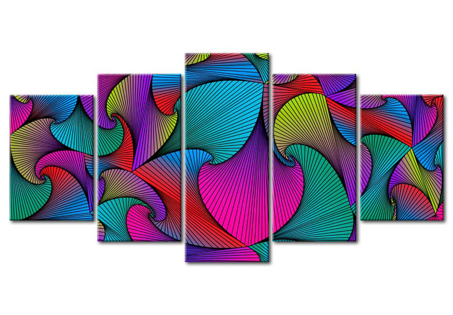Abstract Canvas Wall Art - Carousel Of Colours