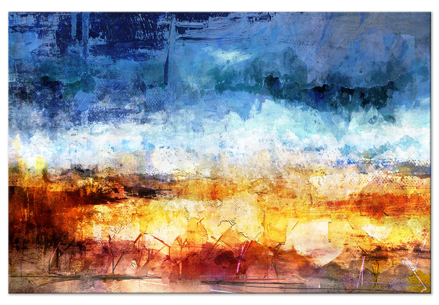 Abstract Canvas Wall Art - Modern Landscape