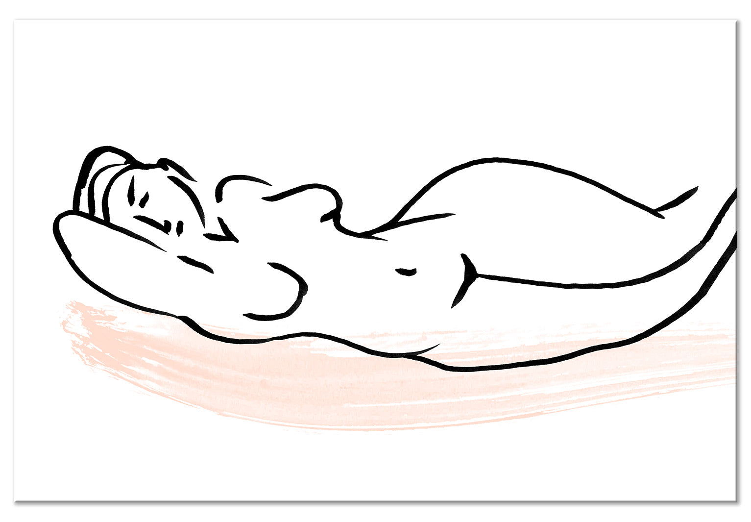 Abstract Canvas Wall Art - Sunbathing