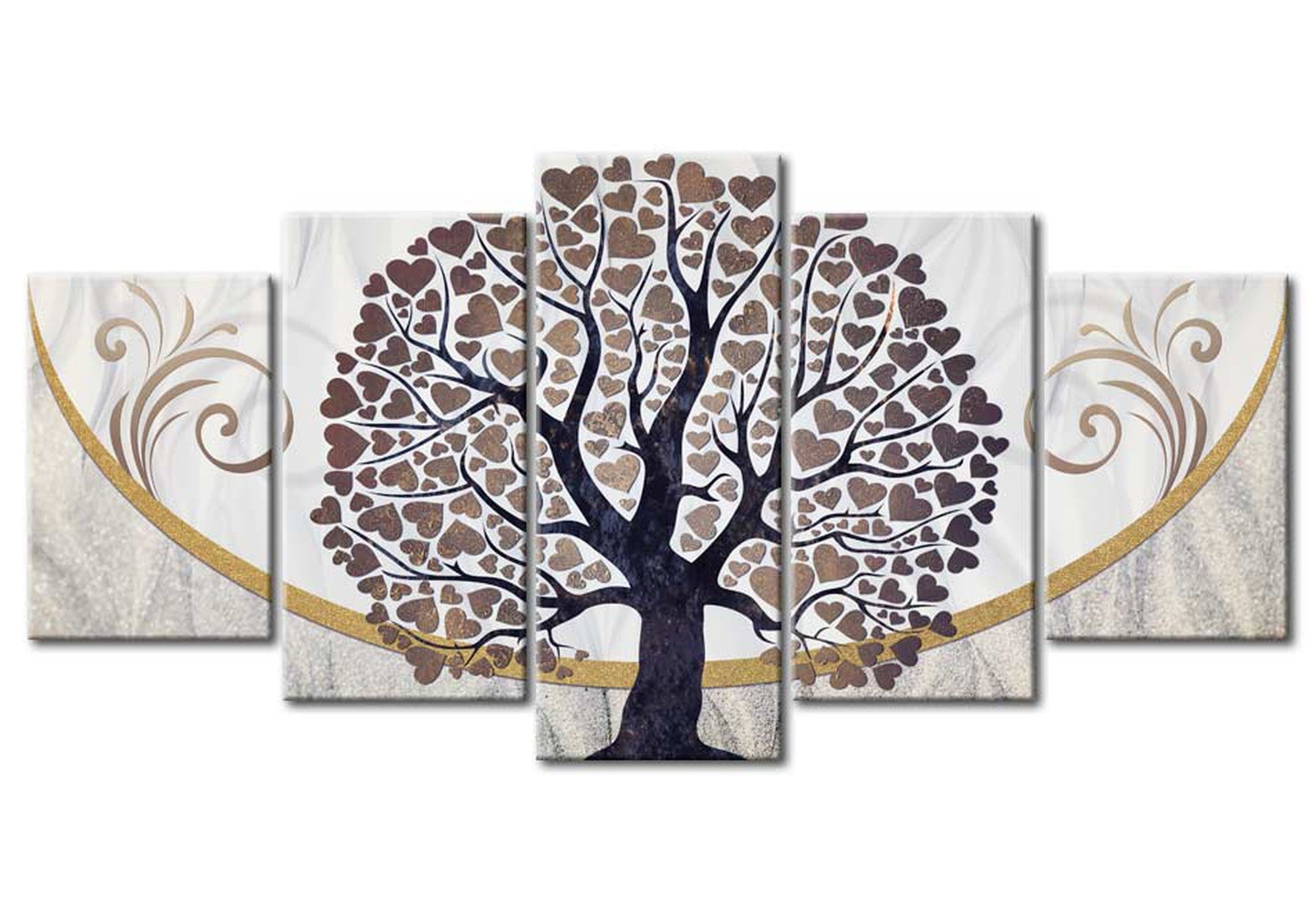 Abstract Canvas Wall Art - Tree Of Promise - 5 Pieces